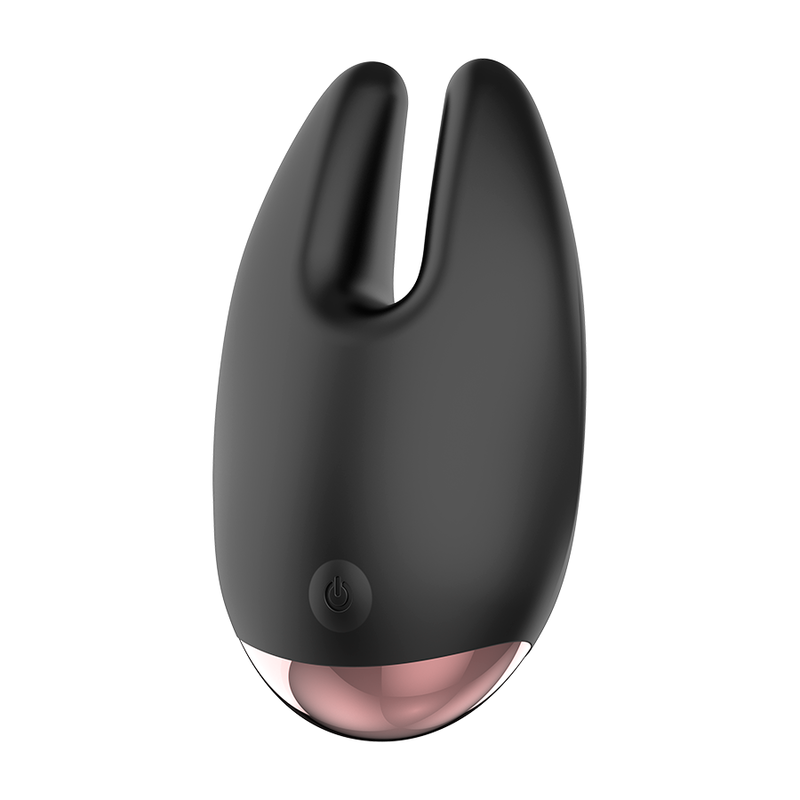 Stimulateur clitoridien rechargeable en silicone noir et or — emballage produit