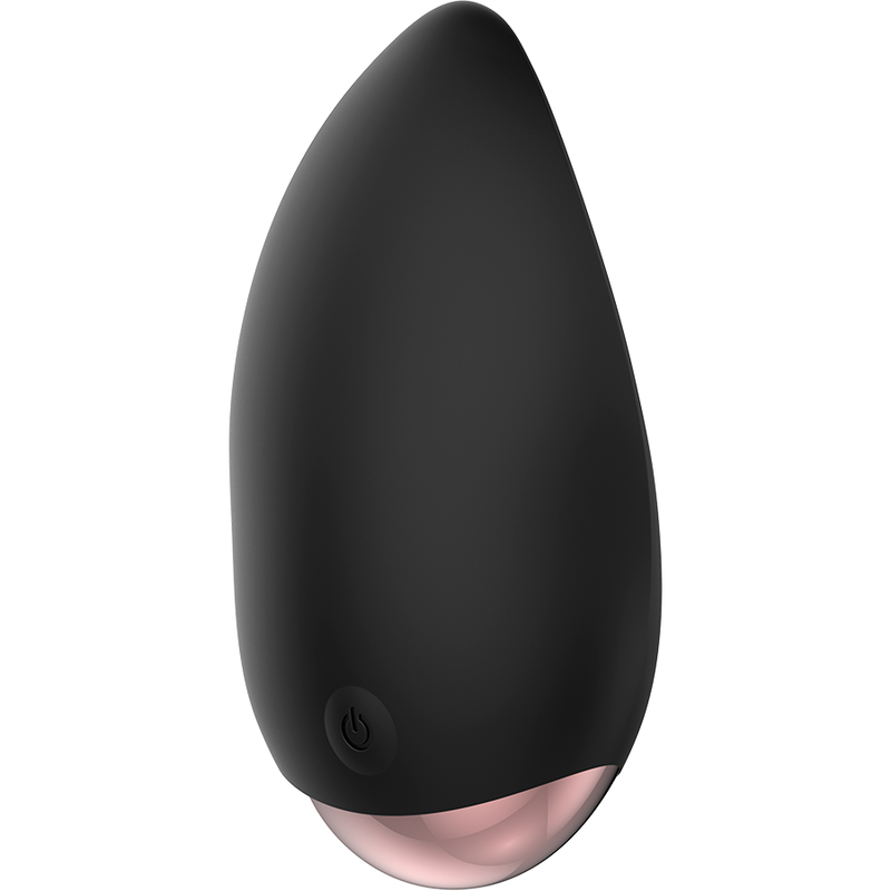Vibromasseur clitoridien Coquette noir vu de trois quarts, format compact rechargeable et étanche IPX6.
