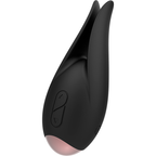 Stimulateur clitorial rechargeable Coquette noir or — détail texture surface