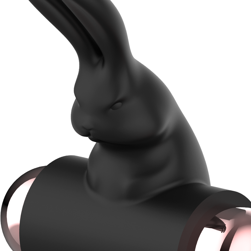 Anneau vibrant en silicone submersible noir et or — vue de profil