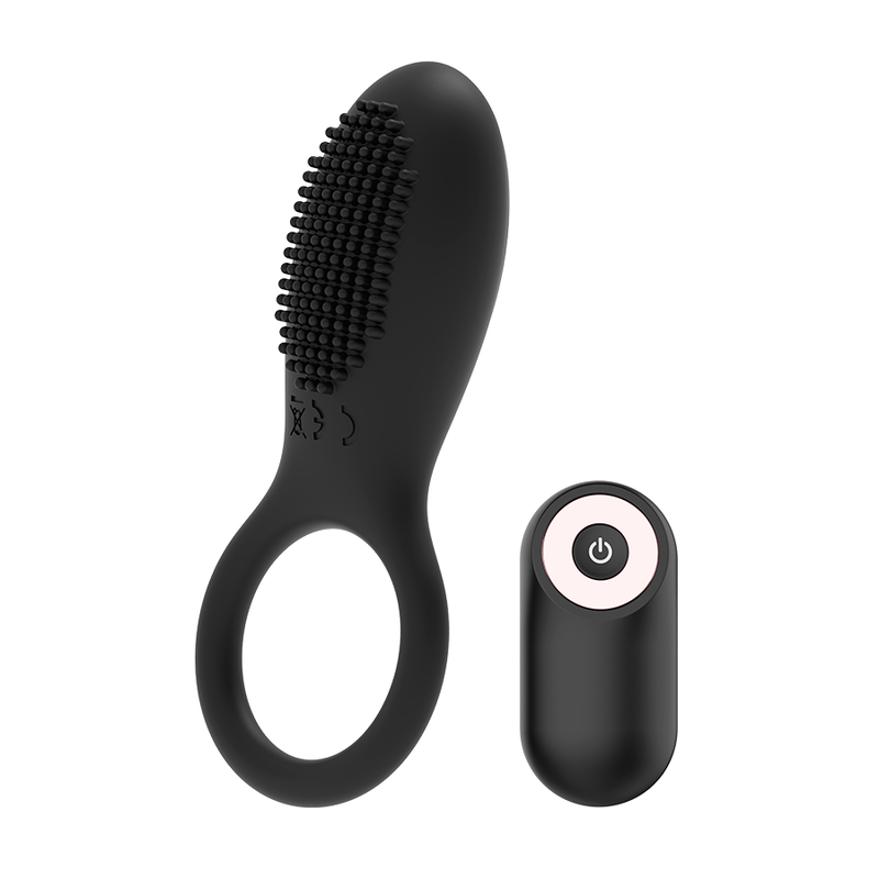 Cockring vibrant télécommande rechargeable silicone — emballage produit