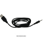 Cable de charge USB enroule du plug anal Mr Play, mention rechargeable : accessoire d'alimentation pour recharger le jouet vibrant en silicone sans pile.
