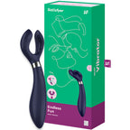 Vibromasseur multifonction en silicone trois moteurs — vue de profil