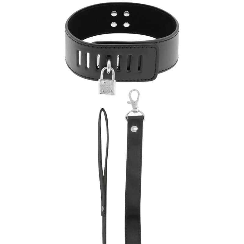 Collier de soumission cadenas et laisse — détail produit