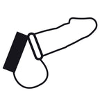 Anneau métallique pour le pénis et les testicules — vue de dos