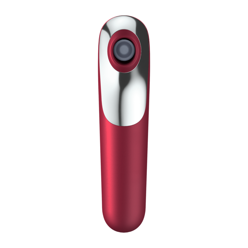 Vibrateur aspiration dual Satisfyer Connect silicone rouge — vue de dos