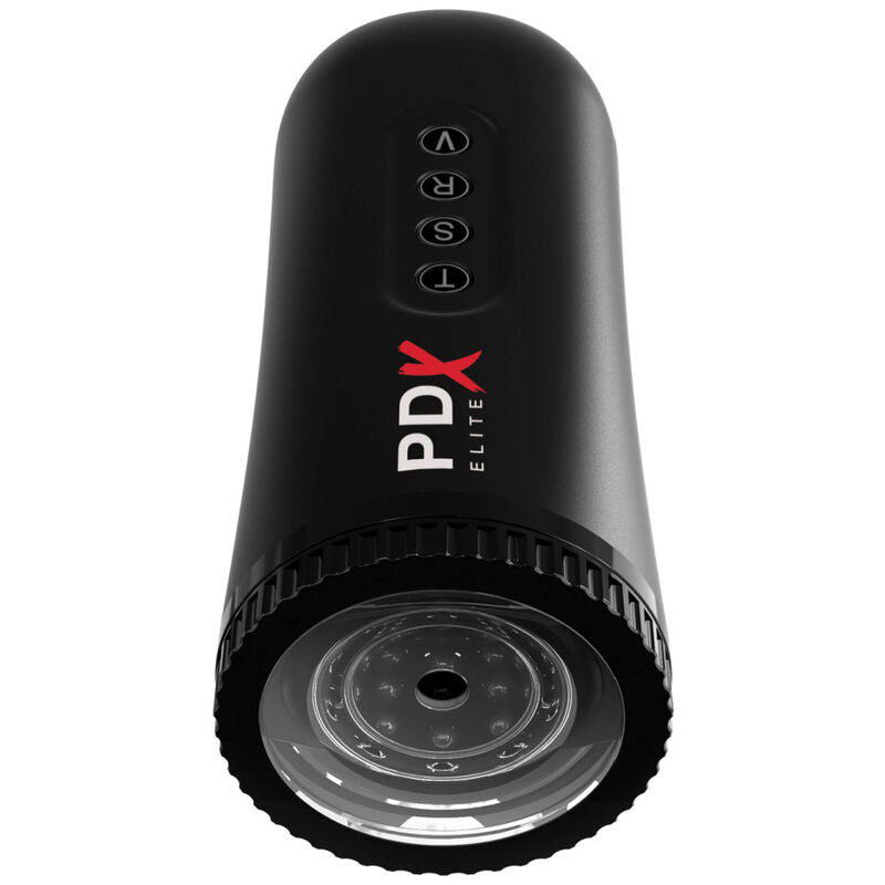 PDX Elite Moto Blower noir - vue de dos avec boutons de commande et anneau texture a l'ouverture
