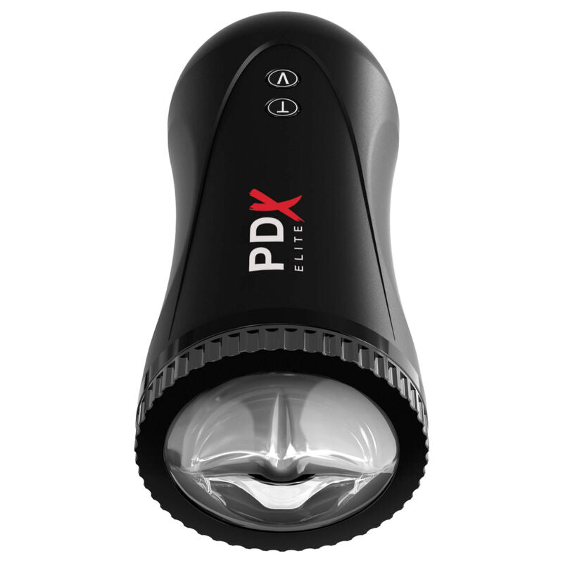 Masturbateur automatique Moto Stroker, vue en angle légèrement différente, embout face à l'objectif