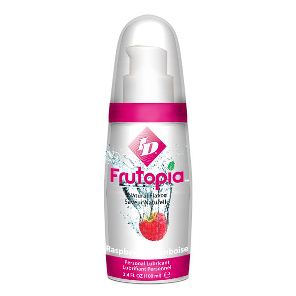 Lubrifiant gourmand framboise Frutopia — détail produit