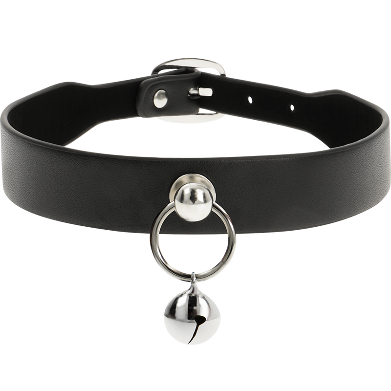 Collier cuir vegan Coquette fermeture sécurisée — vue de profil