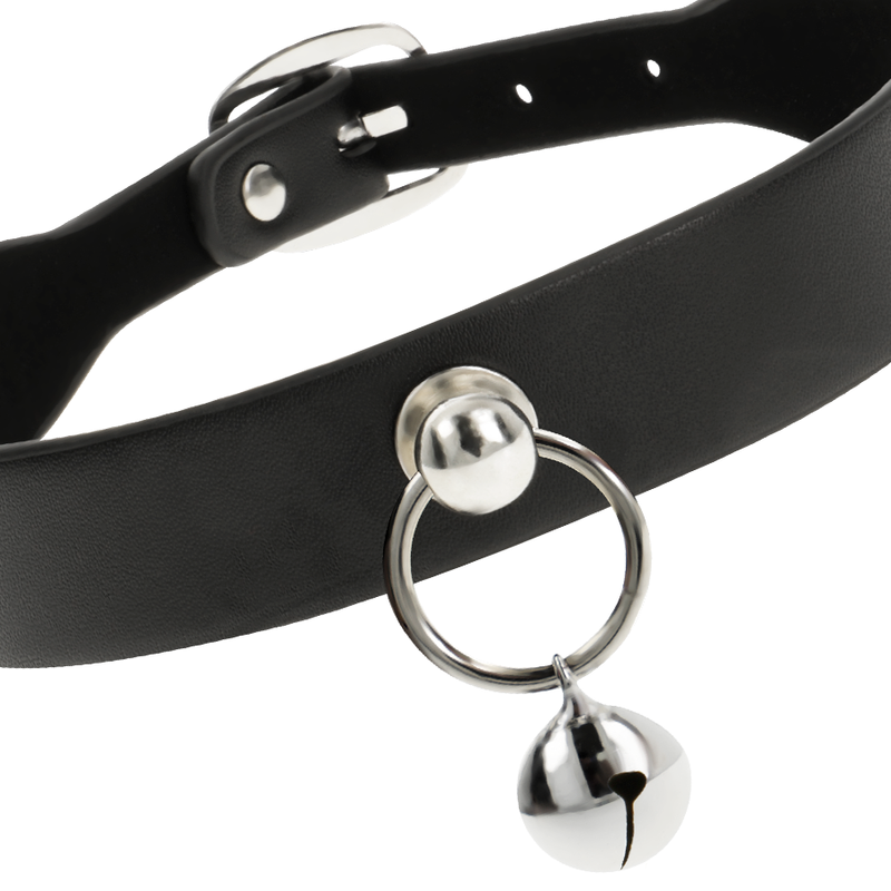 Collier cuir vegan Coquette fermeture sécurisée — vue de dos