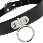 Collier en cuir vegan accessoire fétiche réglable — vue de dos