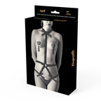 Ensemble lingerie corset avec protège-tétins assortis — vue de dos