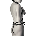 Ensemble lingerie corset avec protège-tétins assortis — vue de profil