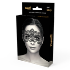 Masque large en dentelle noire Coquette — vue de profil