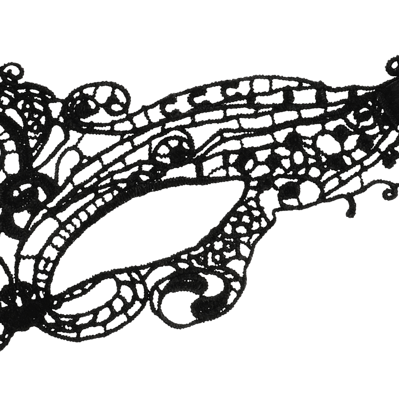 Masque pour les yeux en fine dentelle noire — vue de dos