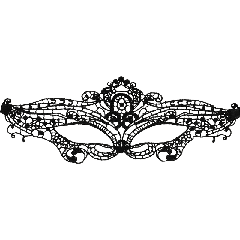Masque pour les yeux en fine dentelle noire — vue de profil