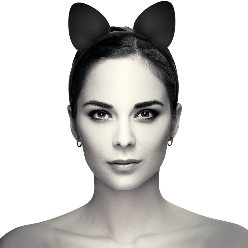 Serre-tête avec oreilles de chat en cuir végétalien — détail produit