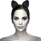 Serre-tête avec oreilles de chat en cuir végétalien — détail produit