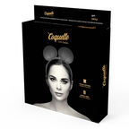 Serre-tête avec oreilles de souris en cuir végétalien — détail texture surface