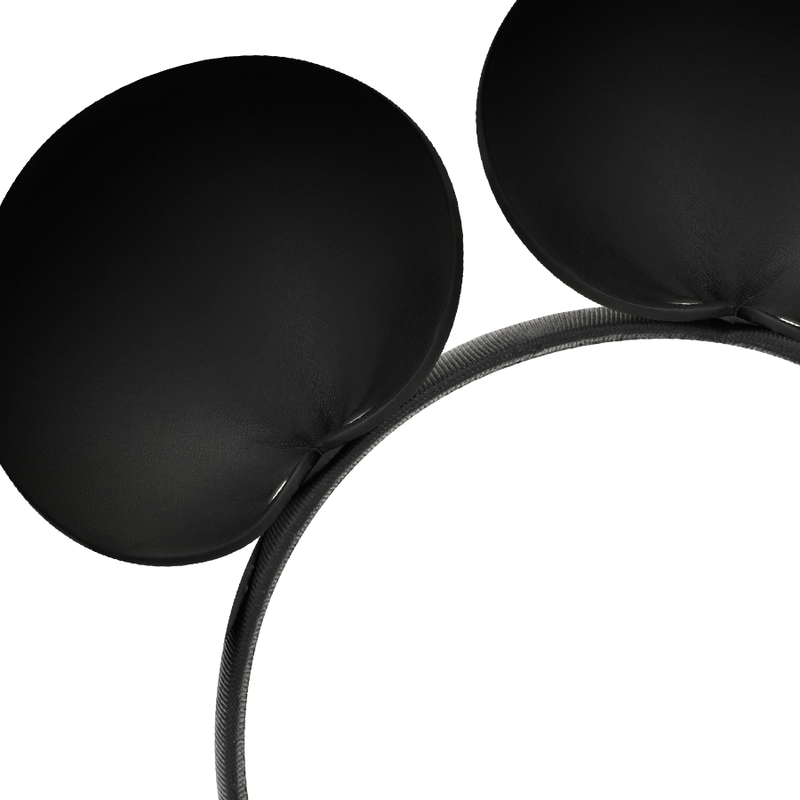 Serre-tête avec oreilles de souris en cuir végétalien — vue de dos