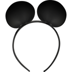 Serre-tête avec oreilles de souris en cuir végétalien — vue de profil