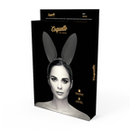 Serre-tête avec oreilles de lapin en cuir vegan — détail texture surface