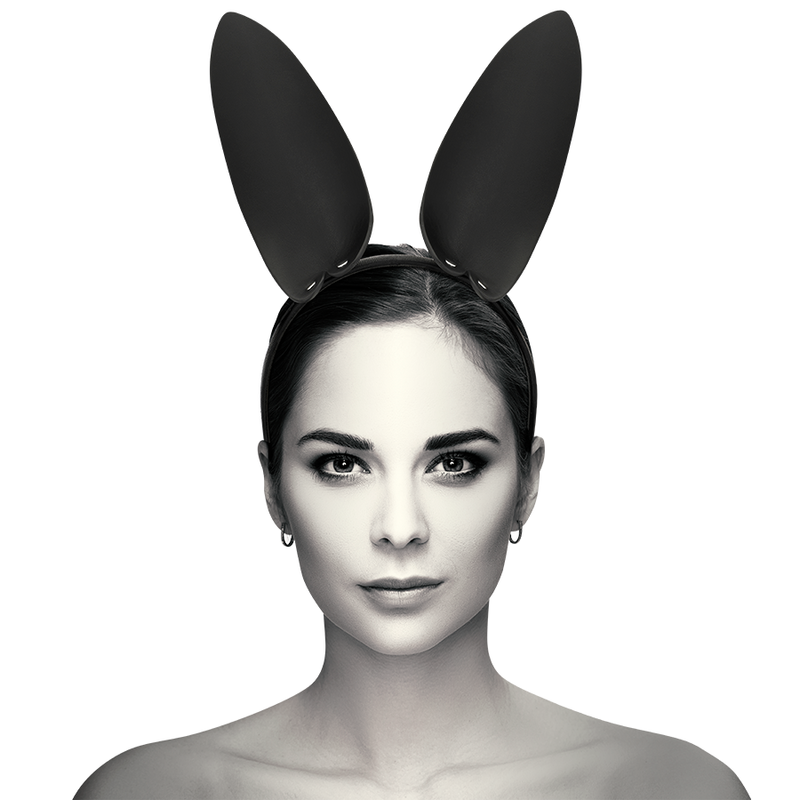 Serre-tête avec oreilles de lapin en cuir vegan — détail produit
