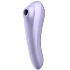 Double stimulateur clitoris aspiration et point G connecté — vue de profil