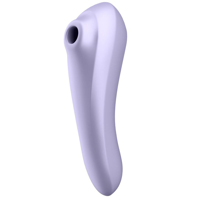 Double stimulateur clitoris aspiration et point G connecté — vue de profil