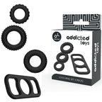 Ensemble d'anneaux péniens 4 pièces silicone — détail produit