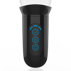 Spinjob - gros plan sur le boitier noir et les boutons de commande tactiles bleus
