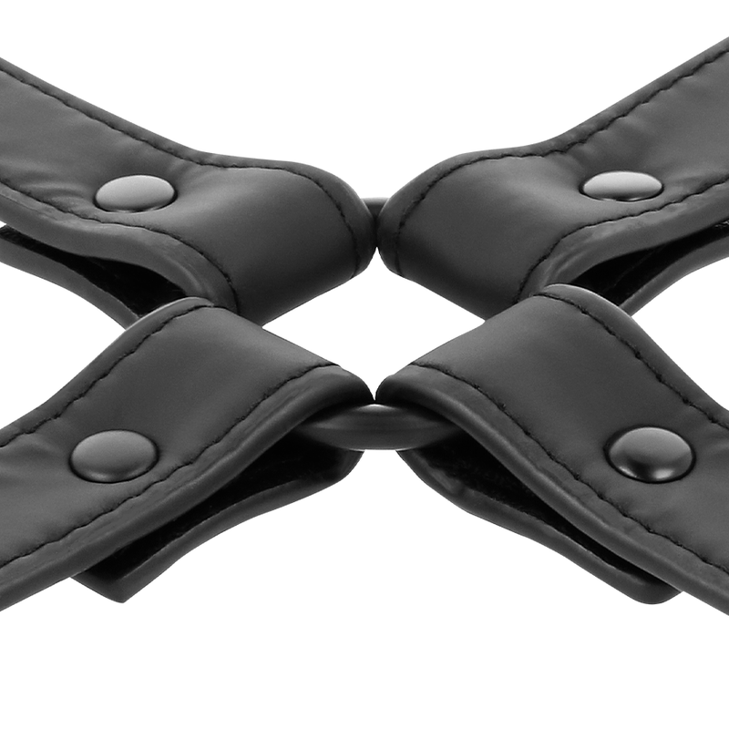 Sangle d'union réglable en cuir végan pour menottes — vue de dos