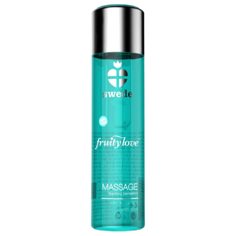 Huile de massage effet chauffant cassis et citron vert — détail produit