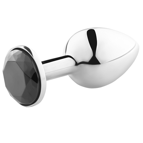 Plug anal bijou en aluminium pointe conique — vue de profil