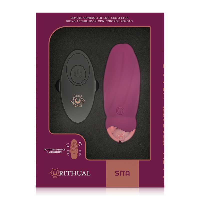 Œufs vibrants Sita télécommande rotation billes — détail texture surface
