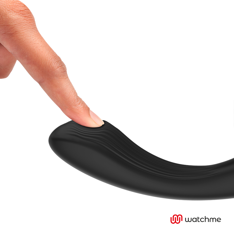 Vibromasseur point G courbé à télécommande en silicone — vue de profil