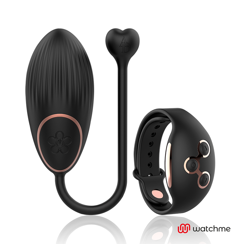 Mini vibromasseur œuf en silicone à télécommande noir et or — détail produit
