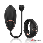 Mini vibromasseur œuf en silicone à télécommande noir et or — détail produit
