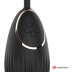 Mini vibromasseur œuf en silicone à télécommande noir et or — détail texture surface
