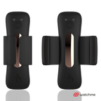 Culotte vibrante Watchme silicone noir et or — vue de dos