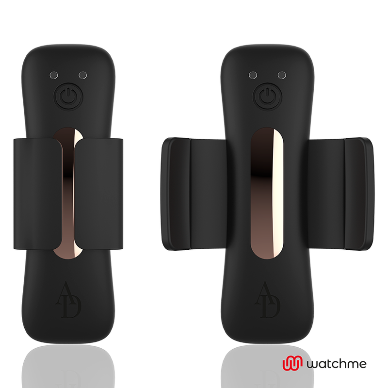 Culotte vibrante Watchme silicone noir et or — vue de dos