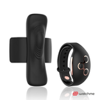 Culotte vibrante Watchme silicone noir et or — détail produit