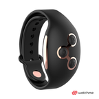 Culotte vibrante Watchme silicone noir et or — détail texture surface