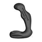 Masseur de prostate Sirius en silicone noir avec zones conductrices A et C grisees marquees, stimulateur quadripolaire d'electrostimulation interne de la prostate Electrastim