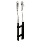 Moulinet ElectraStim a deux roues bipolaires de 170 mm, doubles tetes a pointes en laiton plaque et poignees acrylique, accessoire de stimulation sensorielle externe.