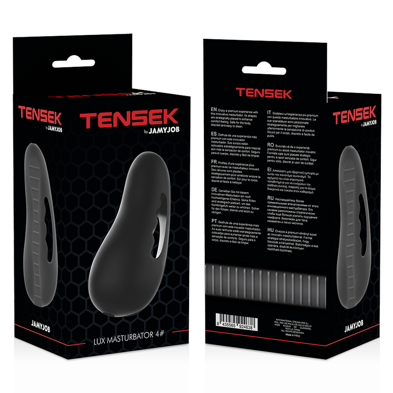 Emballage du Tensek 4 Jamyjob - recto et verso du coffret Lux Masturbator 4