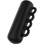 Masturbateur Tensek 5 noir - vue en angle de la poignee a quatre doigts