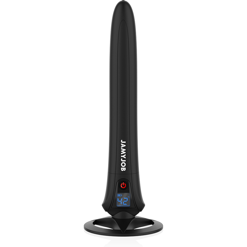 Chauffe-manches PREW Jamyjob noir sur son support tripode, ecran de temperature 42°C
