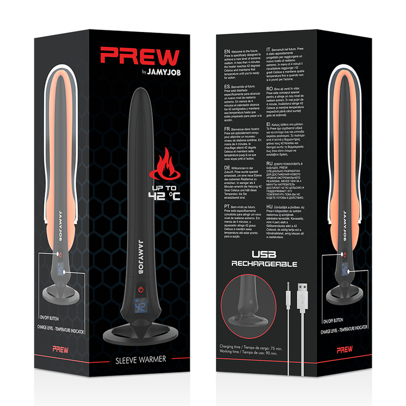 Emballage du PREW Jamyjob - recto et verso du coffret, USB rechargeable